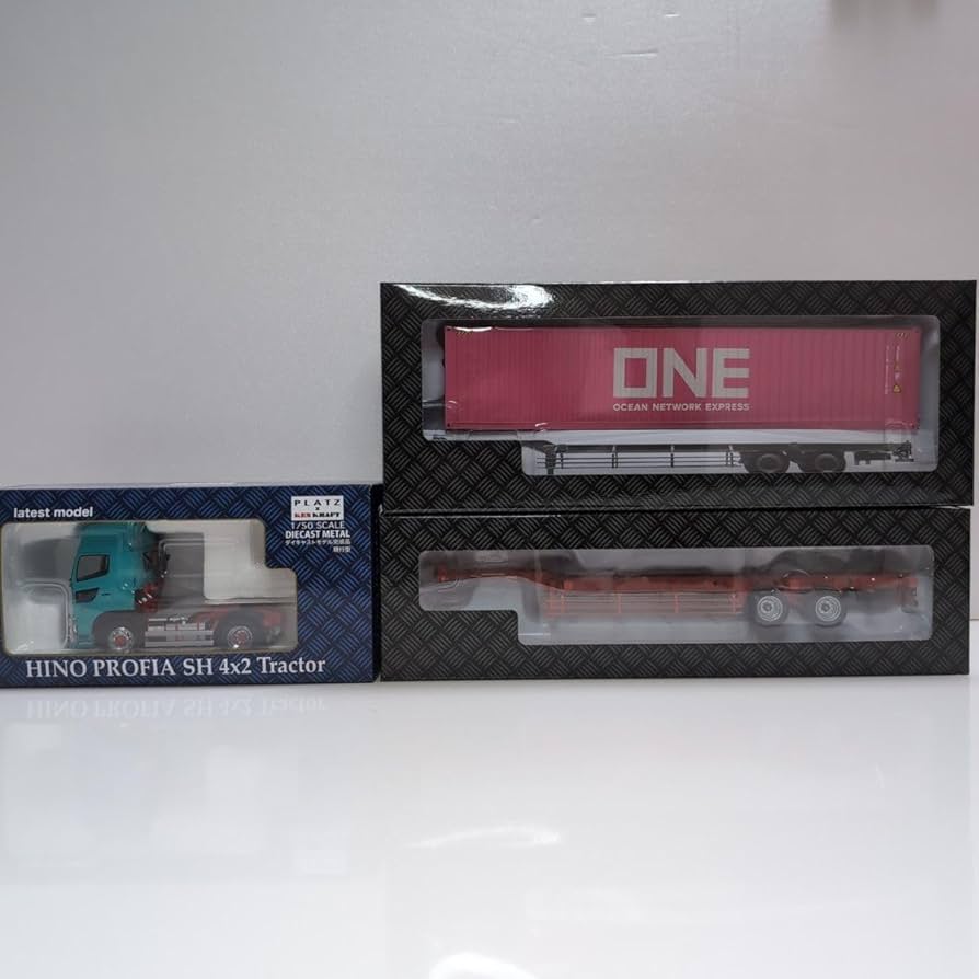 プラッツ× ケンクラフト 日野プロフィア   ONE海上コンテナトレーラーセット Amazon.co.jp: プラッツ× ケンクラフト 日野プロフィア 1 50 ONE